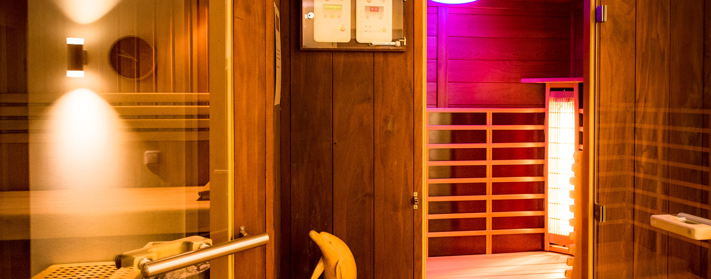 Der Wellnessbereich im Hotel Der Kaiserhof mit Sauna und Infrarotkabine