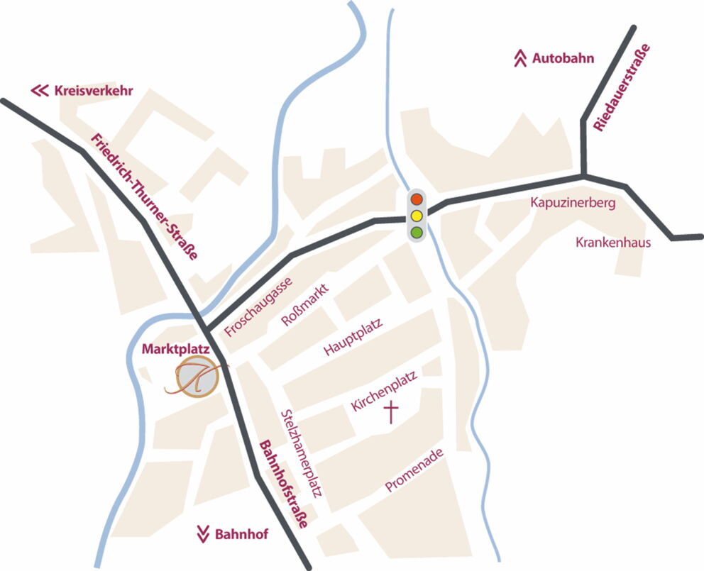 The site plan of the Hotel Der Kaiserhof in Ried Upper Austria